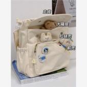 简约百搭量大容手提单补肩包妹少女学生习上课通勤托特见描述包软