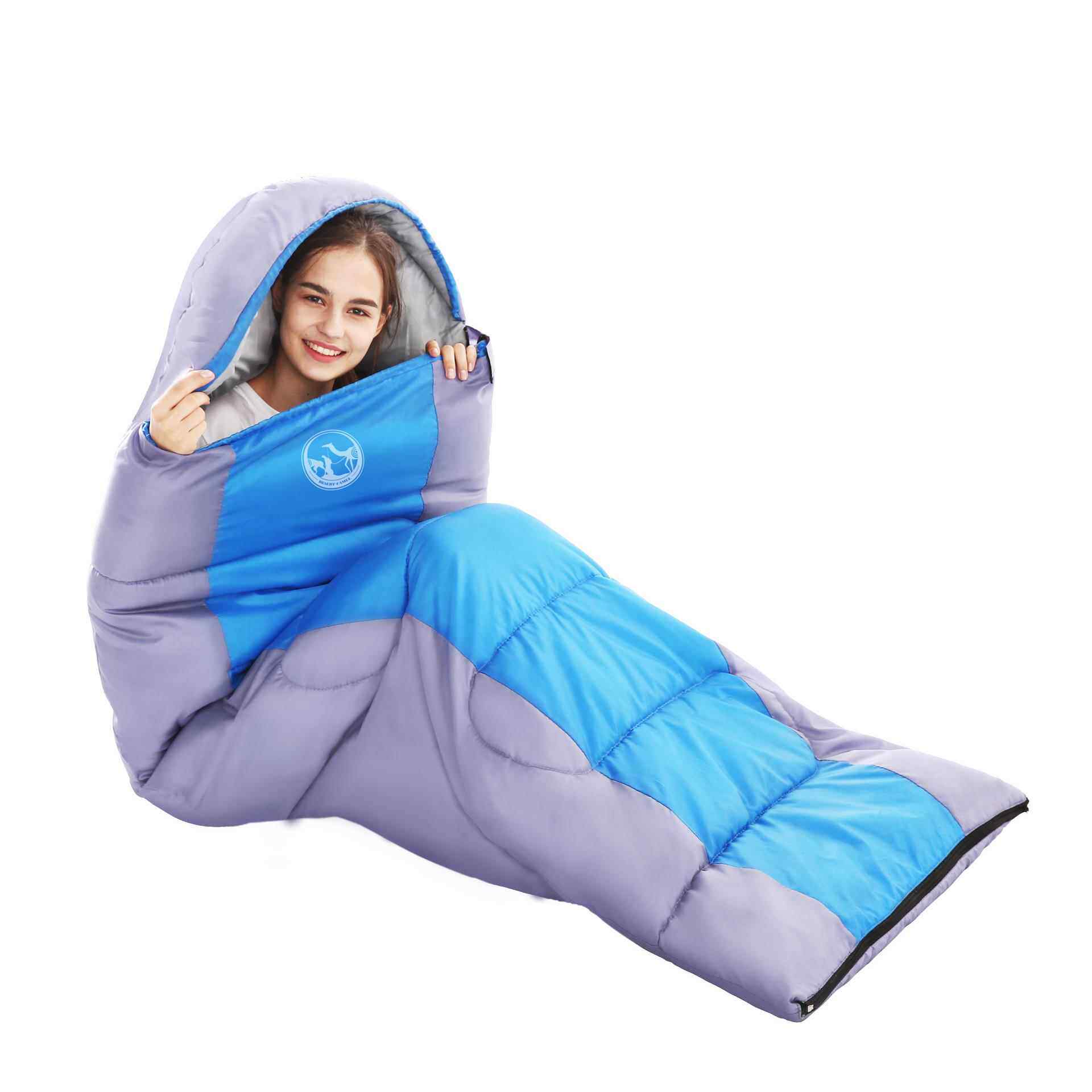 户外保暖春秋睡袋 户外露营成人睡袋 超轻纯棉 午休睡袋1.6KG