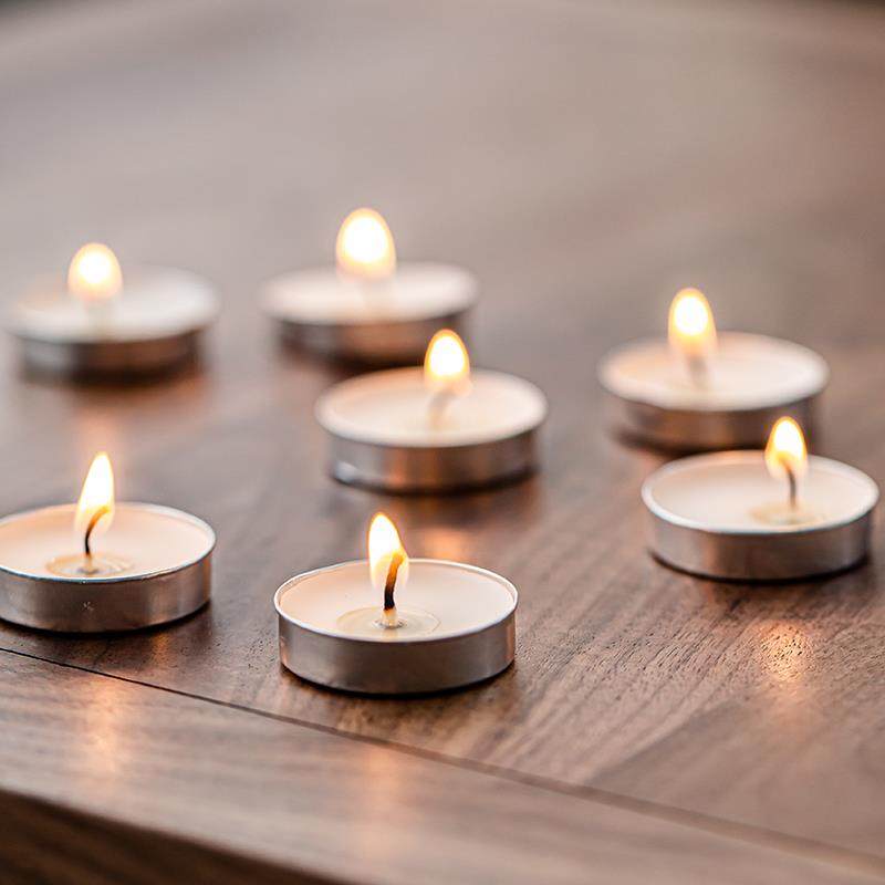 蜡烛50个装温茶炉配件花草茶具零配喝茶室内茶蜡粉色蜡烛煮茶王涛