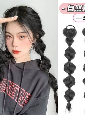 红灯笼泡泡假发辫子女孩挑染发网