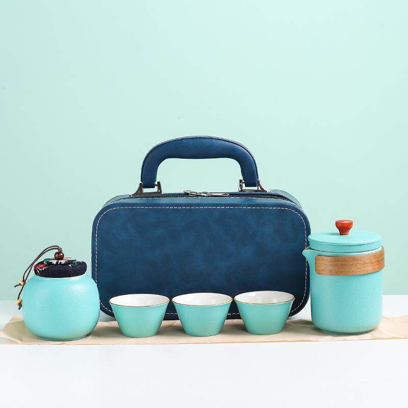旅行茶具便携式快客杯装个人喝茶户外一壶三杯旅游专用茶杯泡茶壶