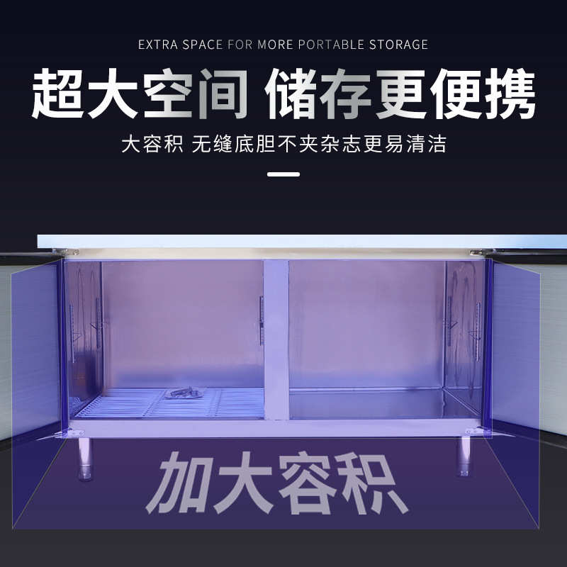 冷藏保鲜工作台商用冰柜冷冻柜不锈钢操作台案板式厨房冰柜操作台