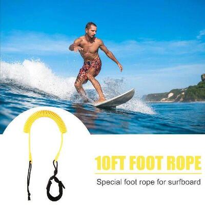 10ft CoiledLeash Kit Stand Up Paddleboarding Surfing