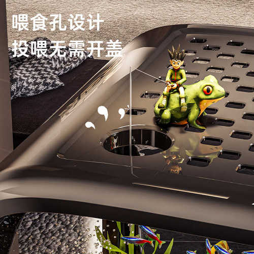 金鱼缸小型塑料摔生态高透耐微鱼缸玻璃仿造景景观桌面防透明客厅