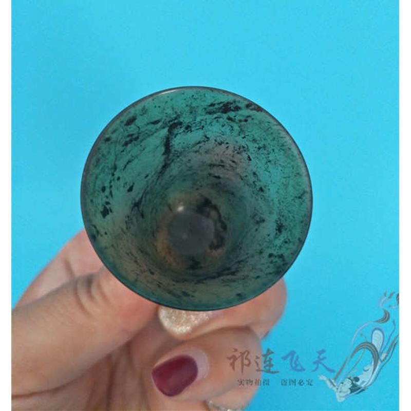 敦煌夜光杯小号高脚杯精品酒杯祁连玉酒泉玉茶具酒具摆件厂家直销