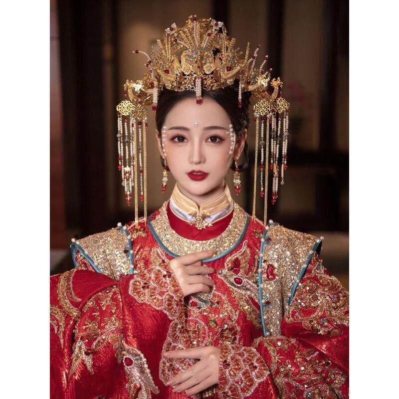 明制凤冠头饰新娘奢华2022新款汉服头冠中式皇后大婚结婚秀禾发饰