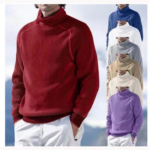 Large men's high neck base shirt, warm long sleeved
