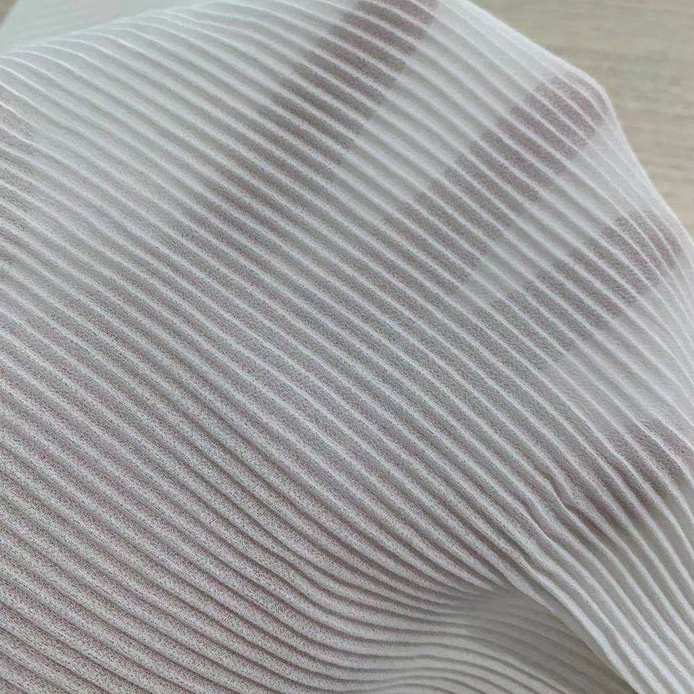 高捻珍珠雪纺风琴皱压绉面料布料 百褶布裙压褶布 压皱牙签条雪纺