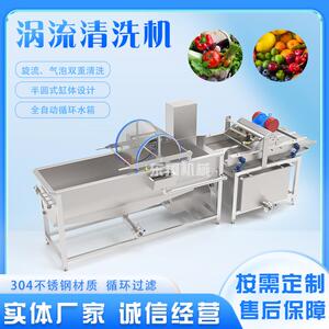 西蓝花净菜除杂洗菜机全自动果蔬菜清洗机商用沥干涡流清洗设备