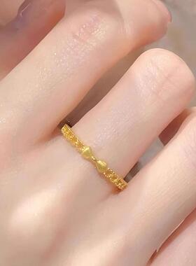 2026镀银甜美在逃公主小巧蕾丝蝴蝶结戒指新款精致指环可调节厂家