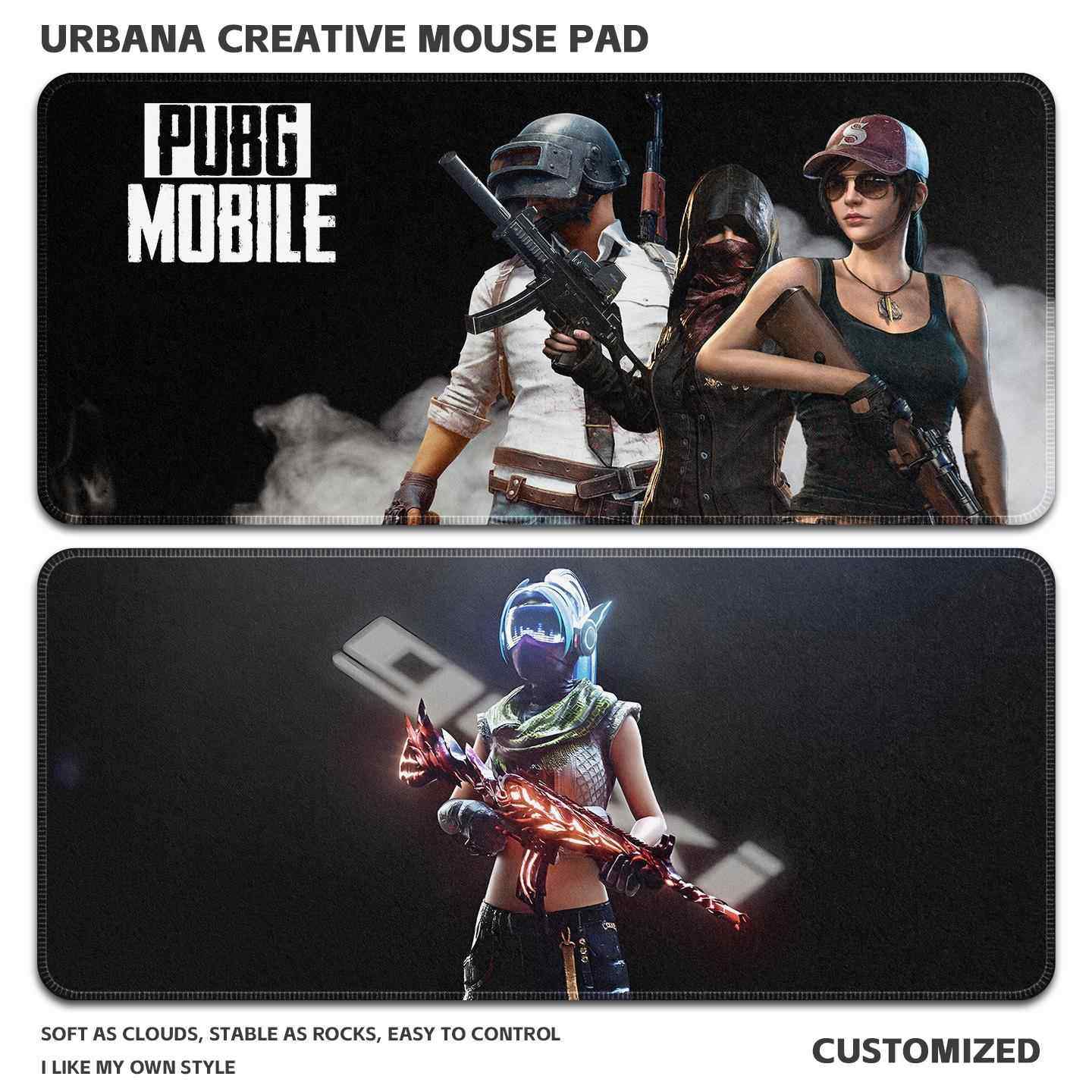 PUBG绝地求生周边鼠标垫超大加厚护腕锁边电脑桌垫电竞游戏办公垫