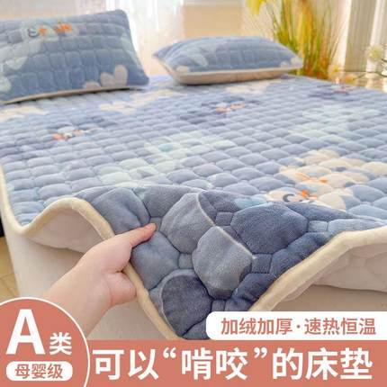 床单冬季加绒牛奶绒单件珊瑚绒秋冬毛绒加厚单人被单三件套法兰绒