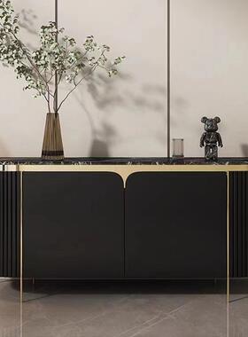 意式入户玄EMW关柜岩简隔断物柜现代约客板厅储装饰柜轻奢岩板餐