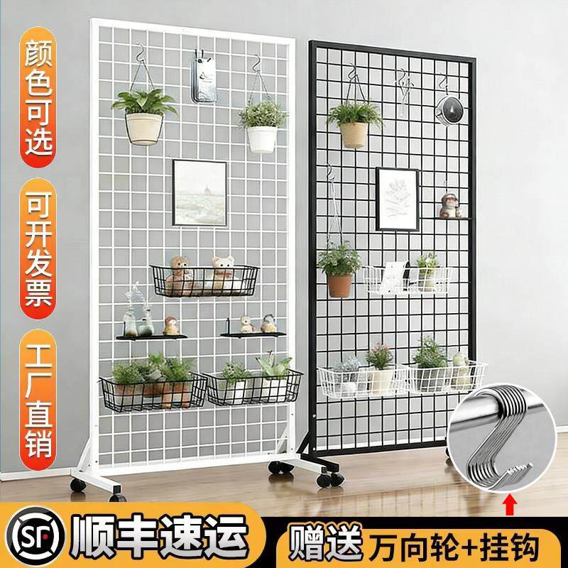 学校展示架网架移动货架铁艺收纳落地铁丝网置物架幼儿园作品展示