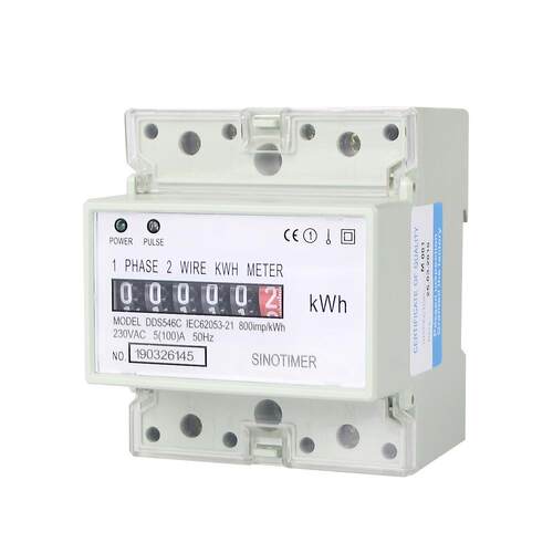 DDS546C 厂家直销经济型家用机械数显电度表导轨单相4P 100A