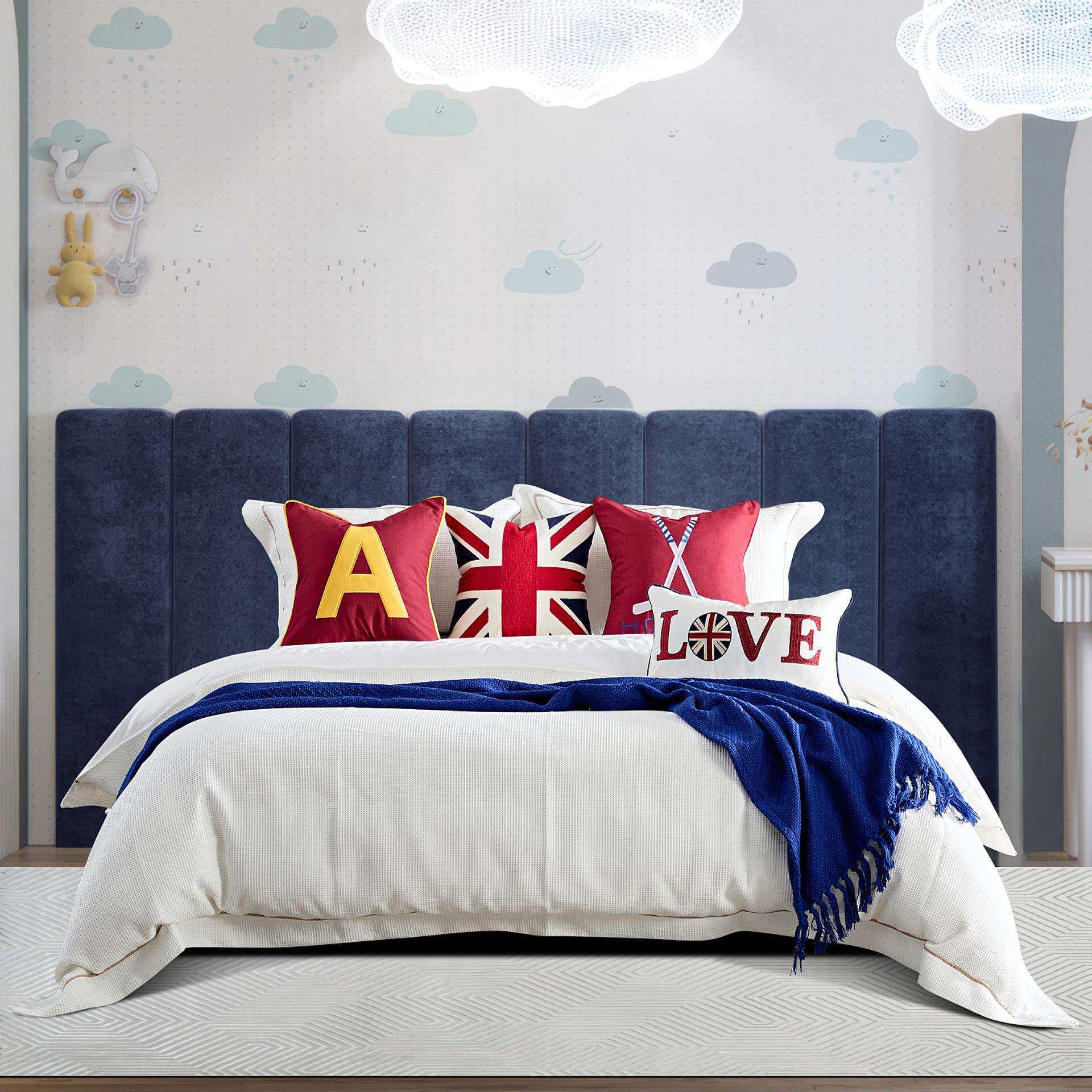 样板间简约青少年软装多件套家具展厅床上用品售楼部现代儿童床品