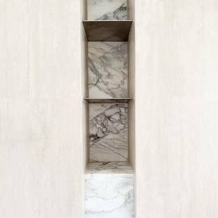 定制不锈钢雪晶钢壁龛分层板嵌入式卫生间钢板浴室隔板防刮喷砂板