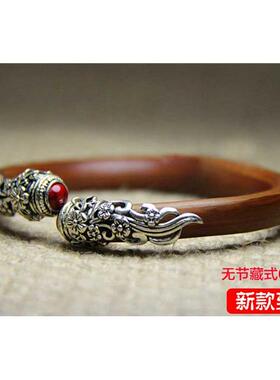 正品刚锦石金藤手镯男女银饰藤阁条西藏情无节制侣鸡血藤饰品