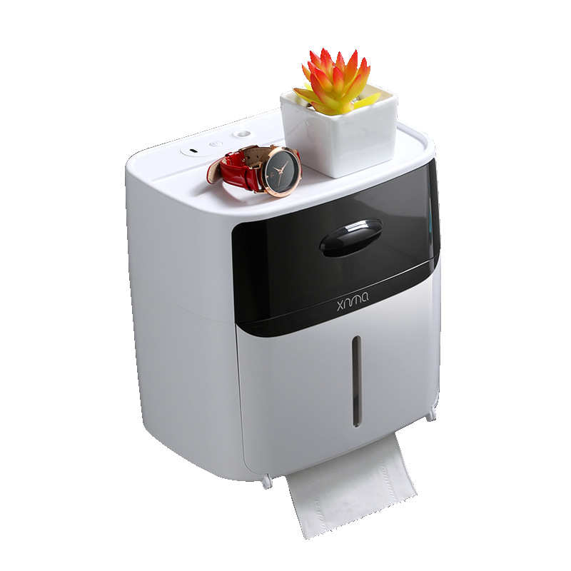 智能香薰纸巾盒家用卫生间厕纸置物架壁挂式洗手间抽纸卷纸盒批发