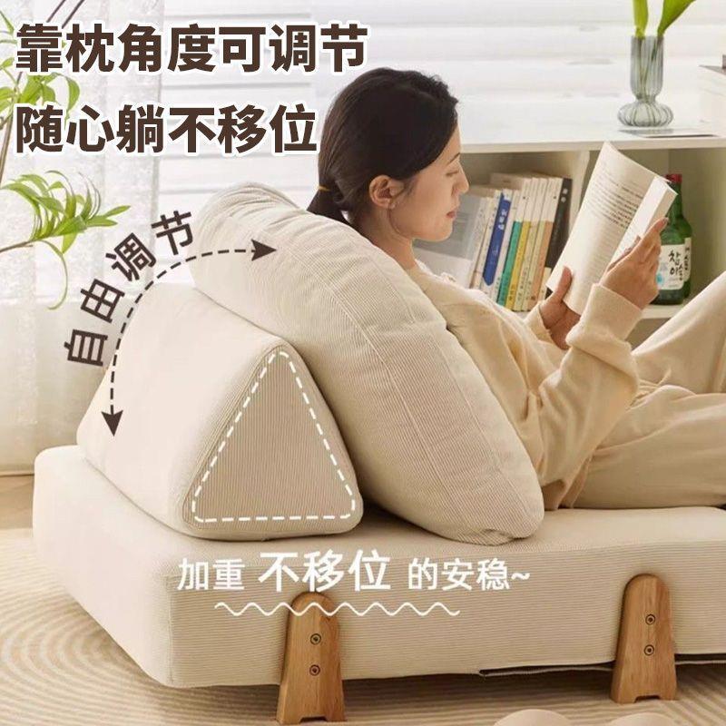 豆腐块布艺沙发小户型沙发网红款沙发床休闲躺椅客厅折叠小沙发