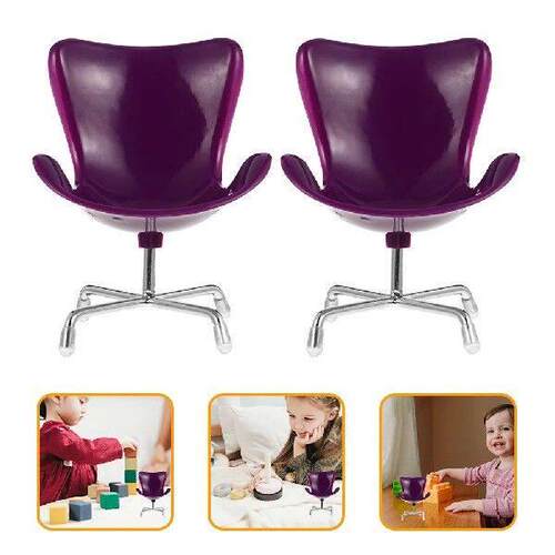 2 Pcs Egg Chair Armchair Miniature House Rocking Baby