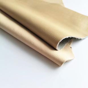 整张头层牛皮皮料米黄白软纳帕平纹沙发皮革面料真皮牛皮原料皮子