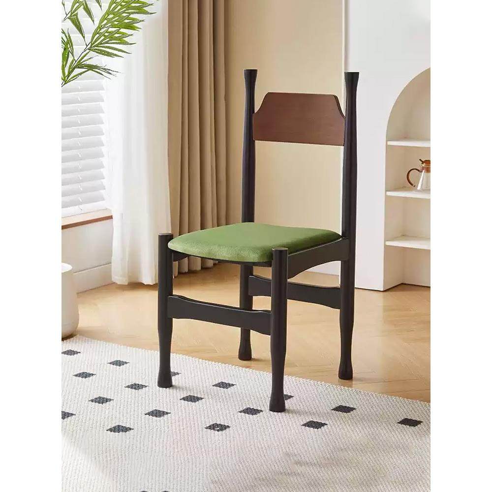 法式覆古餐椅冲冠椅中古实木设计师款餐厅家用梳妆椅酒店靠背椅子,住宅家具,餐椅,淘宝优惠券,粉丝福利购,淘宝优惠卷