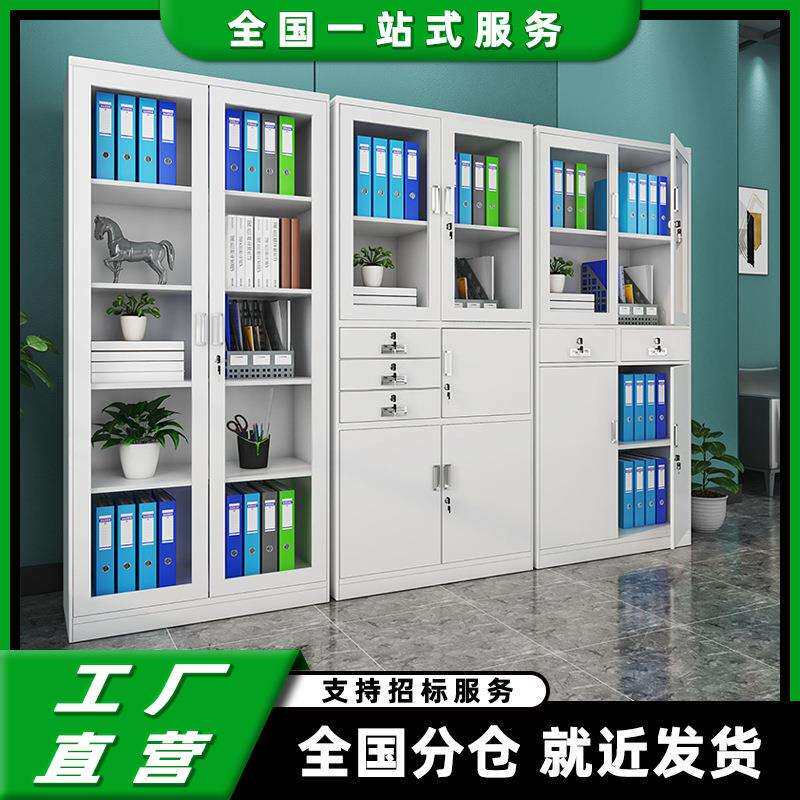钢制文件柜办公室档案柜财务凭证柜资料柜加厚铁皮柜带锁储物柜子
