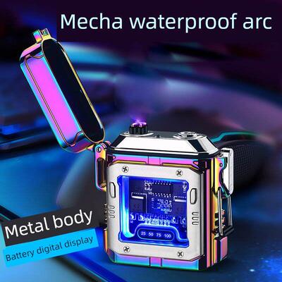 Metal Dual Arc Electronic Lighter金属双电弧点火器Transparent