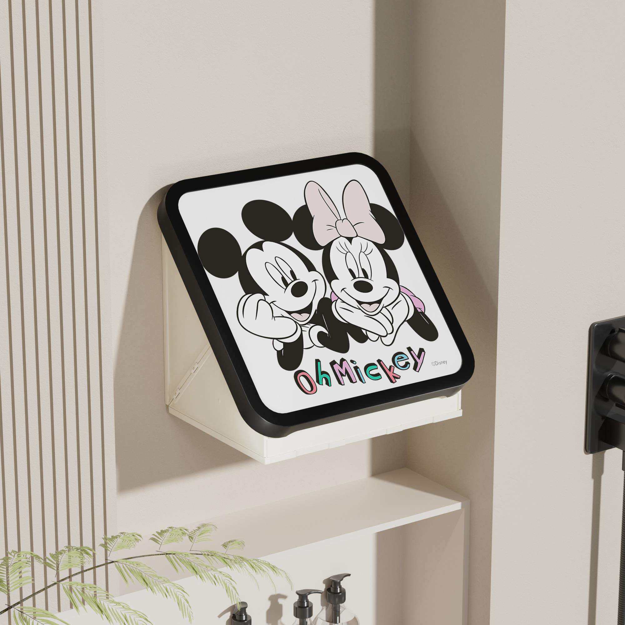 浴室壁画收纳箱卫生间放衣服神器防水免打孔壁挂折叠收纳柜置物架