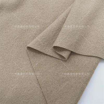 秋冬强缩呢100美利奴羊毛针织提花小肌理绒面亲肤毛呢面料W83481