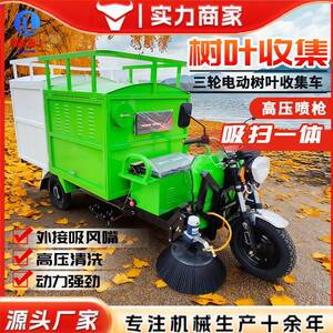 电动树叶收集车干湿树叶吸扫车驾驶式吸叶机环卫马路扫树叶车
