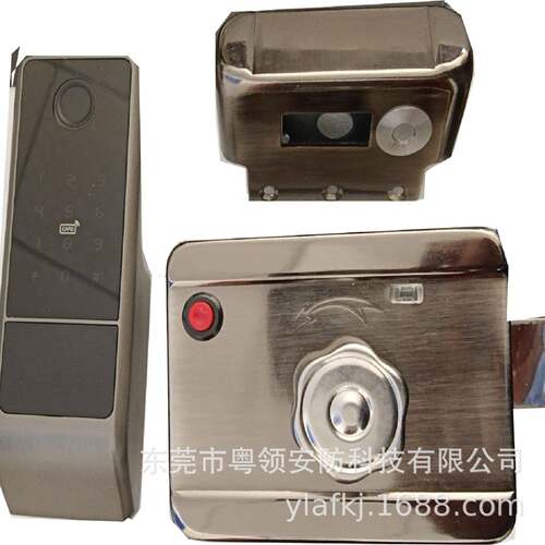 涂鸦通通大门老式不锈钢防盗门双指纹双刷卡密码感应智能指纹门锁