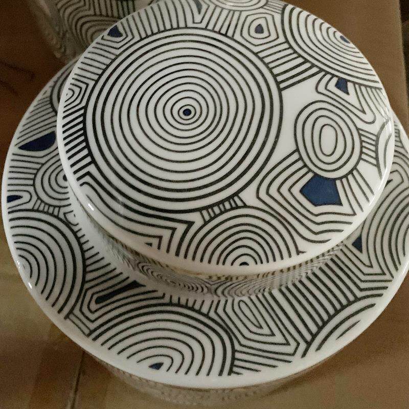 欧式摆件陶瓷软装饰品中式客厅玄关复古描金花瓶摆设储物罐