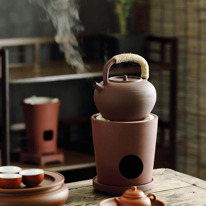复古手工煮茶炉老式潮汕功夫炭炉红泥小火炉电热丝两用耐高温碳炉