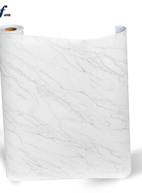 soif进口白色磨砂大理石纹膜自粘橱柜改色贴膜加厚家具岩板自粘膜