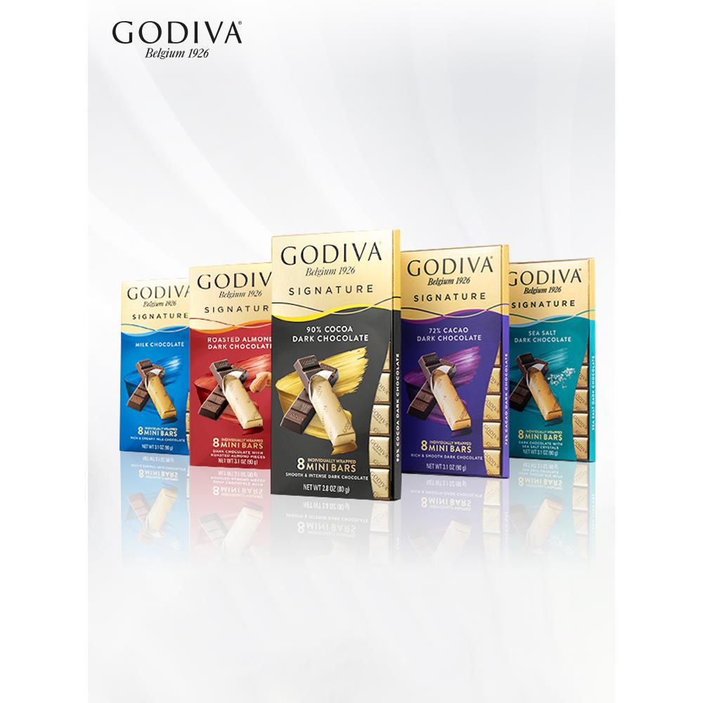 godiva歌帝梵巧克力2盒黑巧克力健身运动休闲零食糖果黑巧下午茶