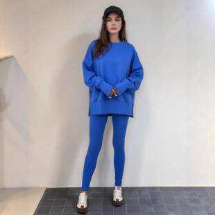 Women Sleeve Pullover Leggings Sweatsuit Sets Casual Sporty