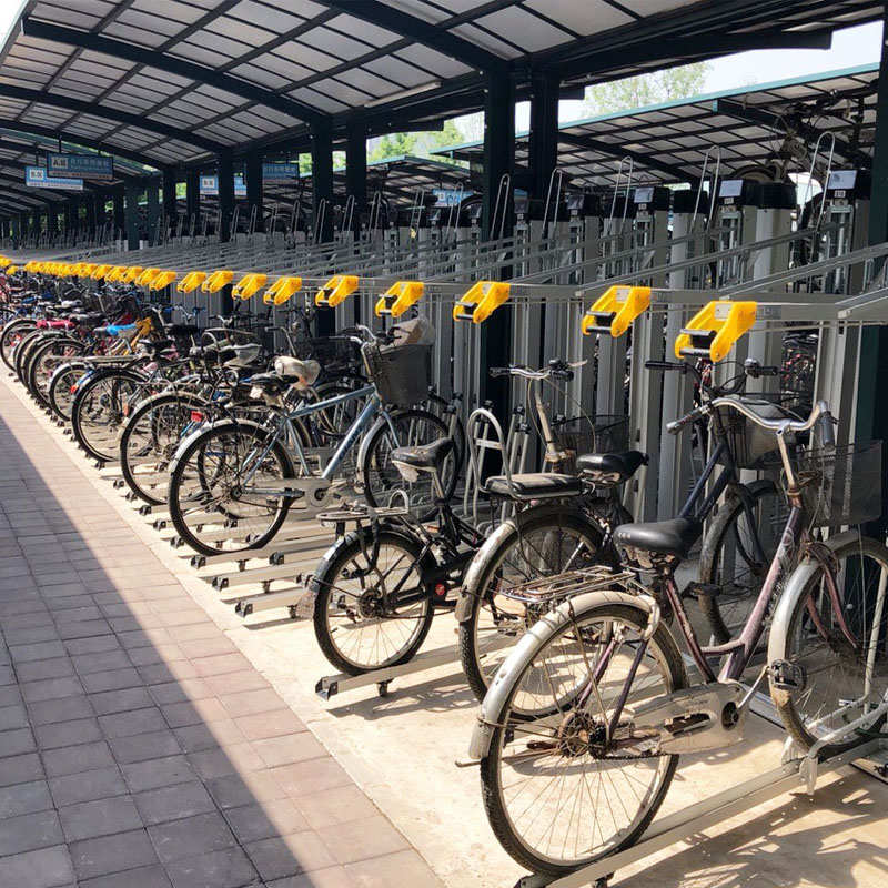 双层自行车停车架立体非机动车停放架上下停车架公用自行车停放架