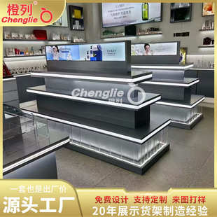 定制中岛展示台 超市产品堆头流水台 美容院商品展示柜多功能