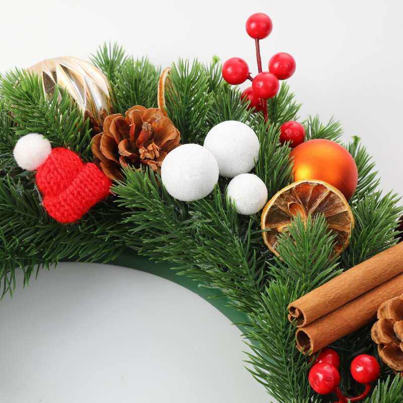 圣诞塑料球花环橱窗松果花圈门饰 节日装饰品墙壁挂饰,节庆用品/礼品,吊顶纱幔,淘宝优惠券,粉丝福利购,淘宝优惠卷