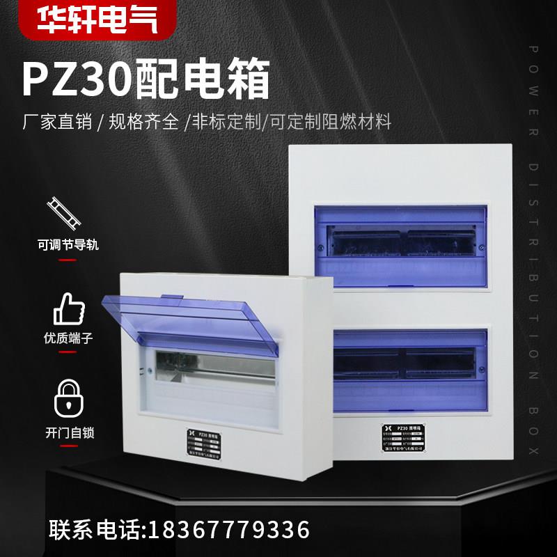 可定制加厚1MM优质PZ30配电箱室内明暗装空气开关双排照明回路箱
