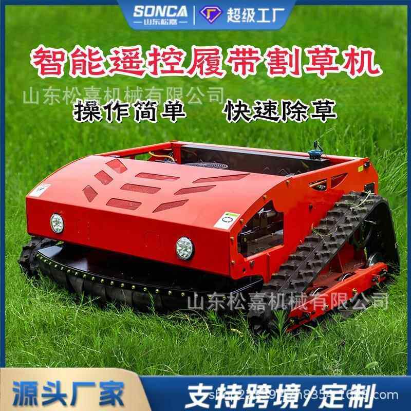 遥控割草机履带式果园开荒碎草除草机草坪修剪全地形四冲程打草机