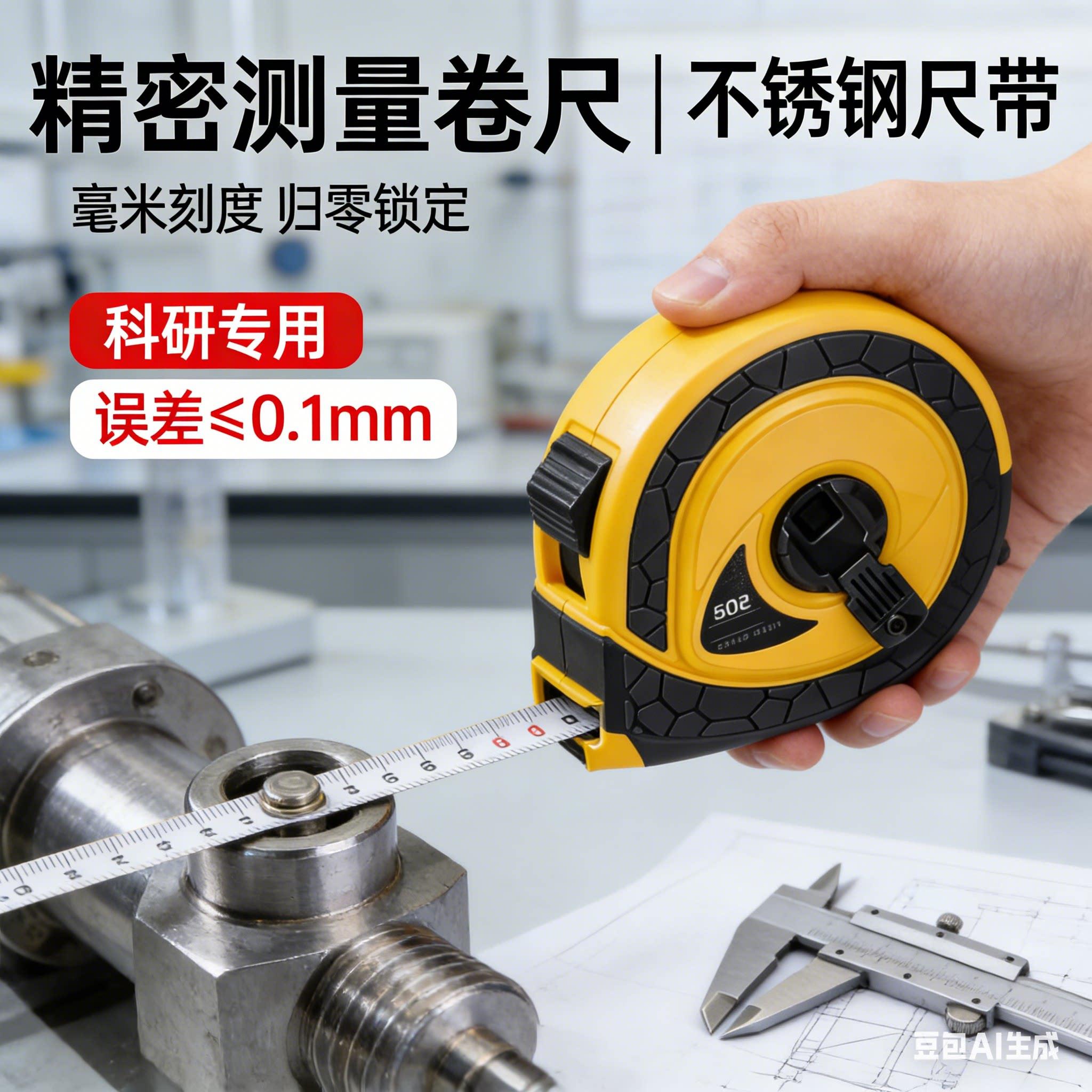 绝缘塑料软尺皮卷尺便携式盒尺工业卷尺50米30m20米工程尺子防水