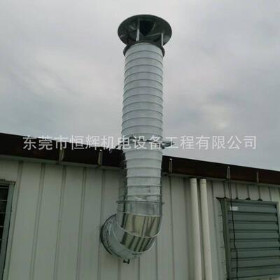 不锈钢焊接风管定制 厨房排油烟 碳钢烟囱 厂房排烟除尘环保通风