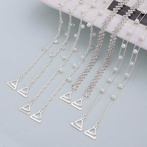 夏天透明防滑隐形内衣水钻肩带可外露替换文胸罩肩带子珍珠炼条配