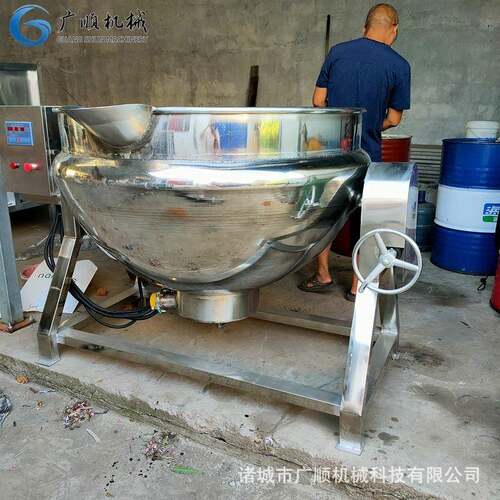 电加热煮锅 牛肉驴肉卤煮专用夹层锅 300L商用熟食卤煮夹层锅