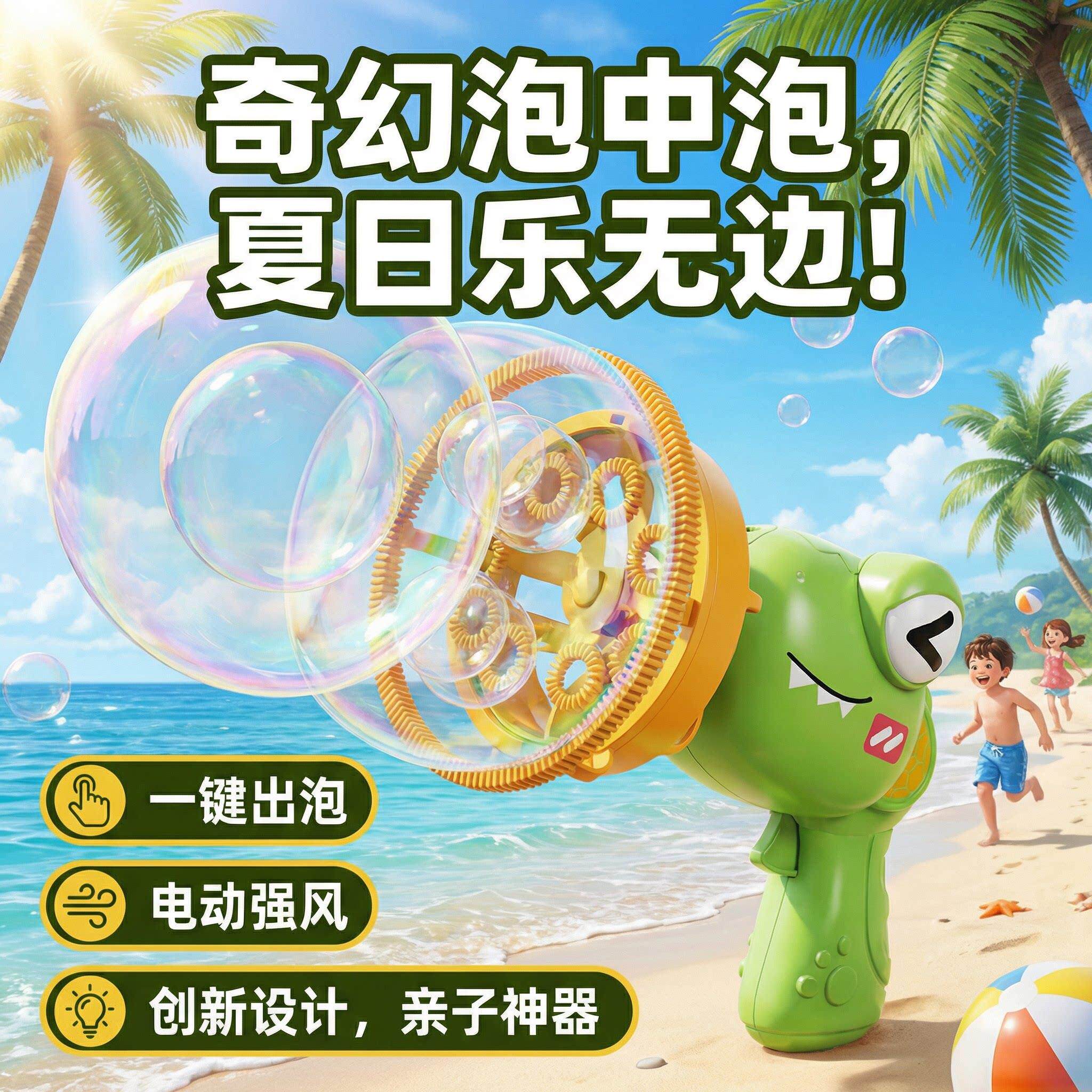 泡泡机玩具儿童1到3岁手持式新型全自动婴幼儿无毒2026网红电动图片