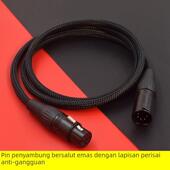 5芯卡农公对母转3芯卡侬母DMX512舞台灯光信号XLR屏蔽线麦克风线