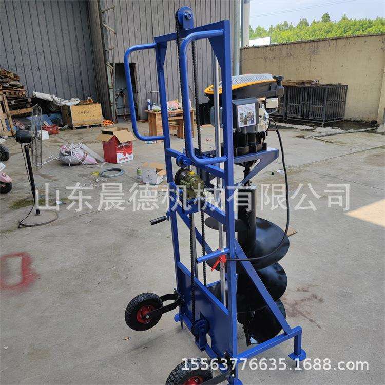 两冲程手提汽油挖坑机 农用果园种植打桩二冲程螺旋地钻机